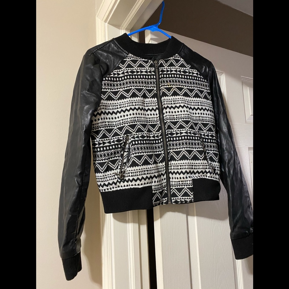 3 jackets for $38 Fitted leather jacket